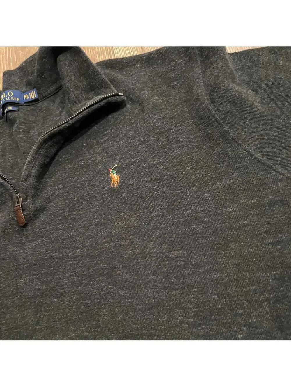 Polo Ralph Lauren Men's Quarter Zip Sweater, Dark Gray, XXL